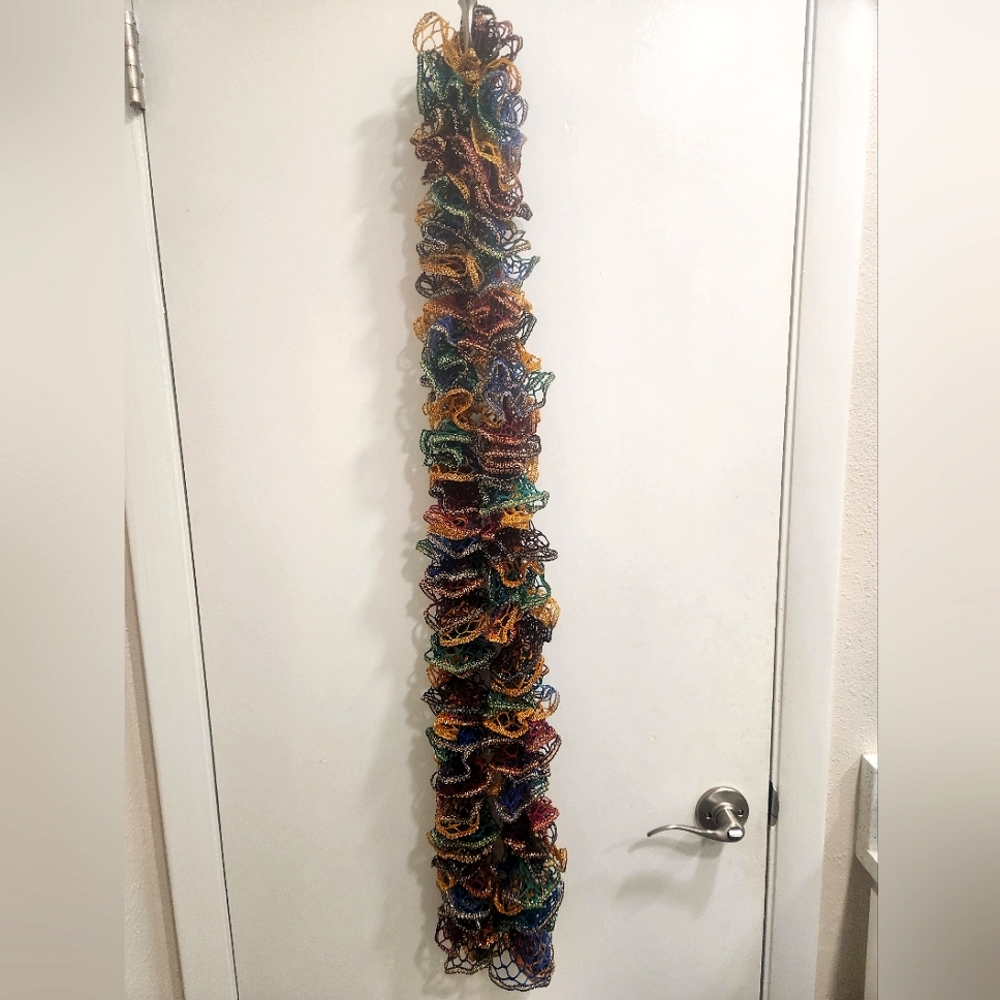 Rainbow Handmade Ruffle Scarf